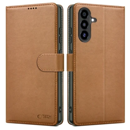 Ümbris kaanega, TechProtect Wallet, SAMSUNG A35 5G "le. Pruun.