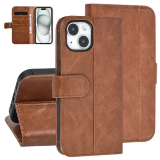 Ümbris Kaanega: UNIQ case, Apple  iPhone 15 'le . Helepruun.